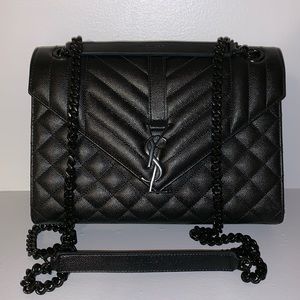 SAINT LAURENT ENVELOPE MEDIUM BAG MIX MATELASSÉ